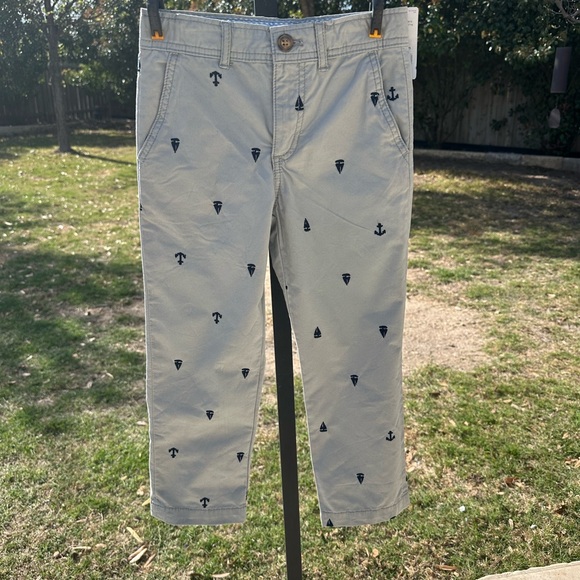 Carter's Other - Carters Khaki Nautical Embroidered Pants- NWT 5